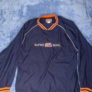 Superbowl XLI Peyton Manning Colts Navy Pullover men's size xl EUC